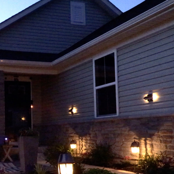 Latitude Run® Solar Powered Integrated LED Outdoor Wall Accent Light ...